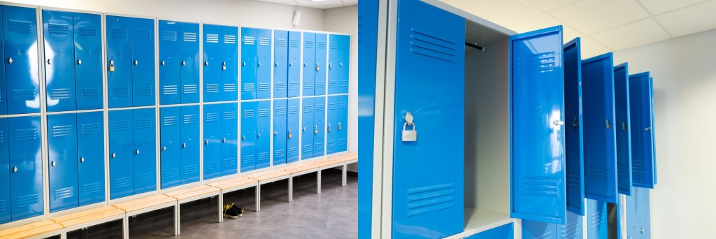 Blue lockers